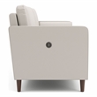 Furniture of America Oppio Faux Leather Loveseat with USB Port in Ivory