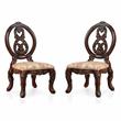 Furniture of America Roo Solid Wood Padded Side Chair in Cherry (Set of 2)