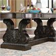 Furniture of America Lido Traditional Wood Expandable Dining Table in Walnut