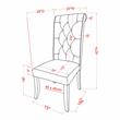 Furniture of America Kay Rustic Wood 7-Piece Dining Set in Black and Beige
