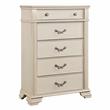 Furniture of America Charo Traditional Wood 5-Drawer Chest in Antique White
