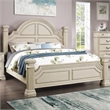 Furniture of America Charo Traditional Wood Eastern King Panel Bed in White