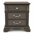 Furniture of America Charo Wood 2-Drawer Nightstand with USB Port in Gray
