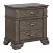 Furniture of America Charo Wood 2-Drawer Nightstand with USB Port in Gray