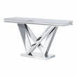 Furniture of America Mersa Glam Metal 3-Piece Coffee Table Set in Chrome