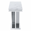 Furniture of America Mersa Glam Metal Pedestal Console Table in Chrome