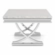 Furniture of America Linke Glam Metal 3-Piece Coffee Table Set in Chrome