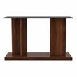 Furniture of America Thame Glass Top 3-Piece Coffee Table Set in Dark Walnut
