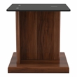 Furniture of America Thame Contemporary Glass Top End Table in Dark Walnut