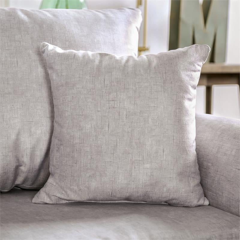Furniture of America Argan Contemporary Fabric 2-Piece Sofa Set in Gray