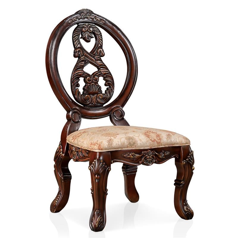 Furniture of America Roo Traditional Wood 5-Piece Dining Table Set in Cherry