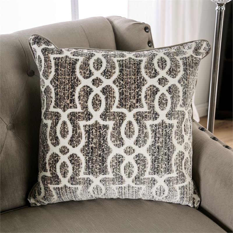 Furniture of America Felicity Sofa in Light Brown with Cleaning Care Set of 2