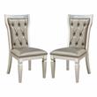 Furniture of America Melaj Wood Tufted Side Chair in Champagne Gold (Set of 2)