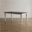 Furniture of America Treon Wood Rectangle Counter Dining Table in Antique White