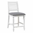 Furniture of America Treon Wood 7-Piece Counter Dining Set in Antique White
