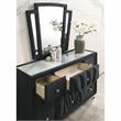 Furniture of America Sakan Solid Wood 2-Piece Dresser and Mirror Set in Black