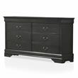 Furniture of America Jussy Solid Wood 2-Piece Dresser and Mirror Set in Gray