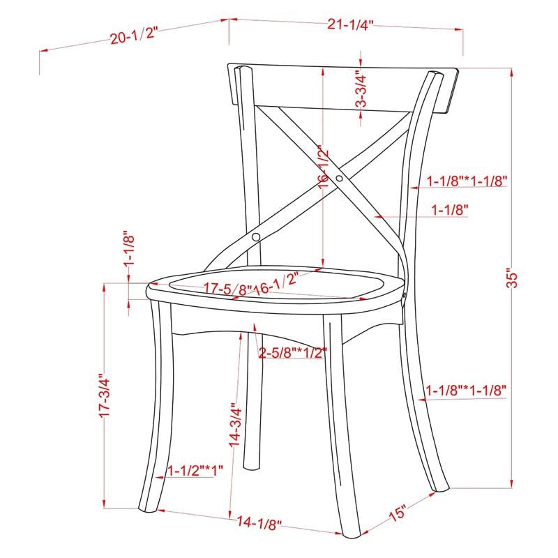 Furniture of America Knix Rustic Wood 5-Piece Dining Set in Antique White