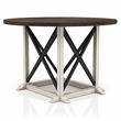 Furniture of America Knix Rustic Wood 5-Piece Dining Set in Antique White