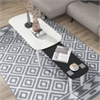 Furniture of America Jax Wood Nesting Coffee Table in White and Black