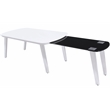 Furniture of America Jax Wood Nesting Coffee Table in White and Black