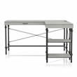 Furniture of America Diego L-shaped Wooden Desk in Antique White