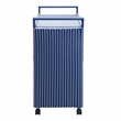 Furniture of America Azur Outdoor Aluminum Wicker Bar Cart in Navy