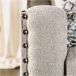 Furniture of America Brill Transitional Fabric Nailhead Sofa in Light Gray