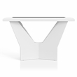 Furniture of America Avens Contemporary Wood Geometric Sofa Table in White