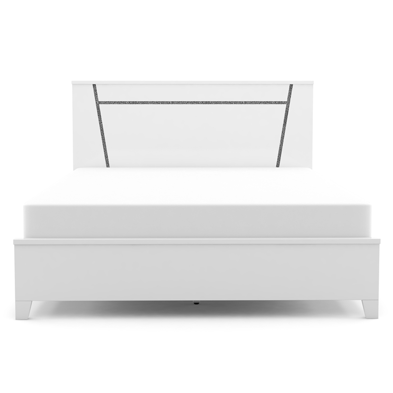Furniture of America Murvy Contemporary Wood Platform Cal King Bed in White