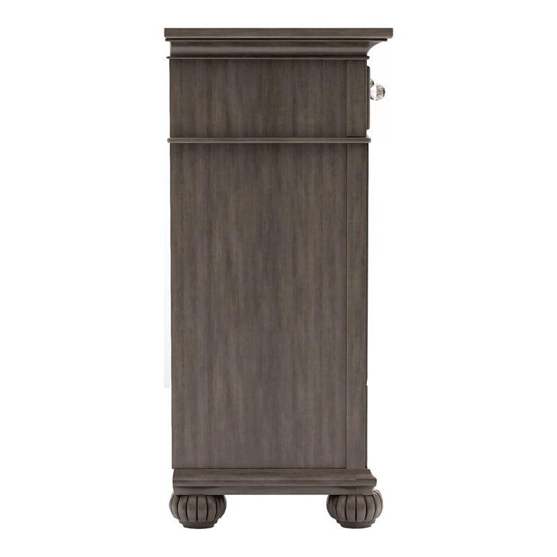 Furniture of America Damos Solid Wood 9-Drawer Dresser in Gray