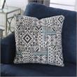 Furniture of America Arjay Contemporary Fabric Upholstered Sectional in Navy