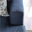 Furniture of America Arjay Contemporary Fabric Upholstered Sectional in Navy