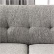 Furniture of America Sheli Mid-Century Modern Fabric Tufted Sectional in Gray