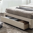 Furniture of America Bethn Transitional Fabric Storage Twin Bed in Beige