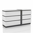 Furniture of America Misti Contemporary Solid Wood 6-Drawer Dresser in White