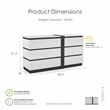 Furniture of America Misti Contemporary Solid Wood 6-Drawer Dresser in White