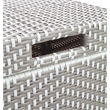 FOA Azur Outdoor Aluminum/Wicker Loveseat + Storage Bench + Trash Can 3PC Set