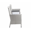 FOA Azur Outdoor Aluminum/Wicker Loveseat + Storage Bench + Trash Can 3PC Set