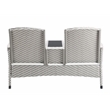 FOA Azur Outdoor Aluminum & Wicker Outdoor Loveseat & Storage Bin 2PC Set