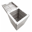 FOA Azur Outdoor Aluminum & Wicker Outdoor Storage Bench + Bin 2pc Set