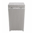 FOA Azur Outdoor Aluminum & Wicker Outdoor Storage Bench + Bin 2pc Set