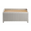 FOA Azur Outdoor Aluminum & Wicker Outdoor Storage Bench + Bin 2pc Set