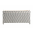 FOA Azur Outdoor Aluminum & Wicker Outdoor Storage Bench + Bin 2pc Set