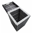 FOA Azur Outdoor Aluminum & Wicker Loveseat & Storage Bin 2pc Set