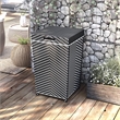 FOA Azur Outdoor Aluminum & Wicker Loveseat & Storage Bin 2pc Set