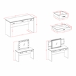 Furniture of America Olive White Wood Vanity with LED Lights
