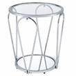 Furniture of America Miffa Contemporary Metal 2-Piece Coffee Table Set in Chrome