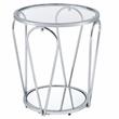 Furniture of America Miffa Contemporary Metal 3-Piece Coffee Table Set in Chrome
