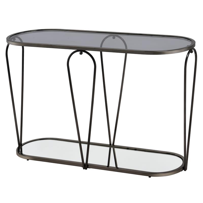 Furniture of America Miffa Contemporary Metal 3-Piece Coffee Table Set in Black